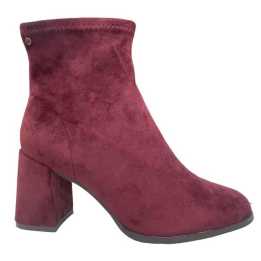Botines de mujer Carmina Jhilton 2951 Burdeos con tacón de 7 cm.